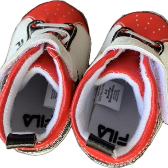 Fila Red, Black and White Hi Top Crib Shoes Size 6-9 months - Picture 6 of 6